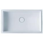 Chậu rửa mặt lavabo CAESAR LF5130 âm bàn (bao gồm ống xả và nắp sứ)