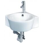 Chậu rửa mặt lavabo CAESAR LF5238 treo tường, dạng góc