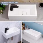 Chậu rửa mặt lavabo CAESAR LF5239L đặt bàn hoặc treo tường (bao gồm ống xả và nắp sứ) - Ảnh 3