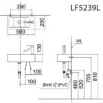 Chậu rửa mặt lavabo CAESAR LF5239L đặt bàn hoặc treo tường (bao gồm ống xả và nắp sứ) - Ảnh 5
