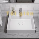 Chậu rửa mặt lavabo CAESAR LF5257 đặt bàn (bao gồm ống xả và nắp sứ) - Ảnh 5