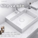 Chậu rửa mặt lavabo CAESAR LF5259 đặt bàn (bao gồm ống xả và nắp sứ) - Ảnh 7