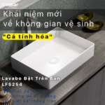 Chậu rửa mặt lavabo CAESAR LF5254 đặt bàn (bao gồm ống xả và nắp sứ) - Ảnh 3