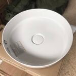 Chậu rửa mặt lavabo CAESAR LF5258 đặt bàn (bao gồm ống xả và nắp sứ) - Ảnh 3
