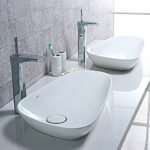 Chậu rửa mặt lavabo CAESAR LF5260 đặt bàn (bao gồm ống xả và nắp sứ) - Ảnh 3