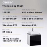Tủ lavabo CAESAR EH46001ADV treo tường - Ảnh 6