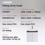 Tủ lavabo CAESAR EH46001AV treo tường - Ảnh 6