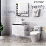 Bộ tủ lavabo CAESAR LF5261 + EH48001AV treo tường - Ảnh 5