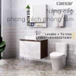 Bộ tủ lavabo CAESAR LF5261 + EH48001AWV treo tường - Ảnh 5