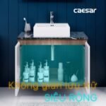 Bộ tủ lavabo CAESAR LF5261 + EH48001AWV treo tường - Ảnh 3