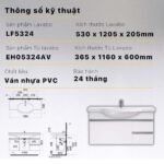 Bộ tủ lavabo CAESAR LF5324 + EH05324AV treo tường - Ảnh 8