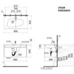 Chậu rửa mặt lavabo CAESAR LF5368 dương vành (bao gồm ống xả và nắp sứ) - Ảnh 6