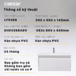 Tủ lavabo CAESAR EH05368ADV treo tường - Ảnh 6