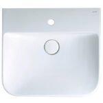 Chậu rửa mặt lavabo CAESAR LF5370 dương vành (bao gồm ống xả và nắp sứ)