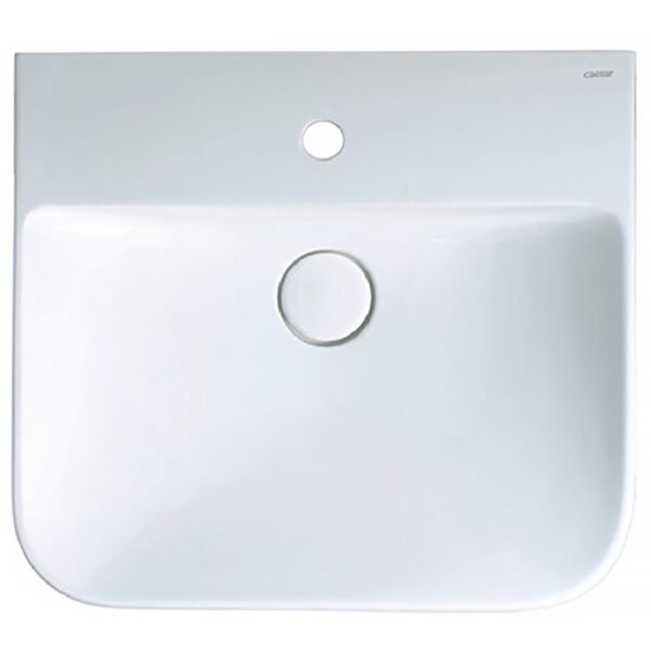 Chậu rửa mặt lavabo CAESAR LF5370 dương vành (bao gồm ống xả và nắp sứ)