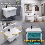 Bộ tủ lavabo CAESAR LF5372 + EH05372AV treo tường - Ảnh 5