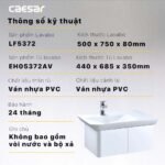 Bộ tủ lavabo CAESAR LF5372 + EH05372AV treo tường - Ảnh 6