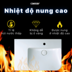 Chậu rửa mặt lavabo CAESAR LF5374 dương vành (bao gồm ống xả và nắp sứ) - Ảnh 6