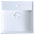 Chậu rửa mặt lavabo CAESAR LF5380 đặt bàn (bao gồm ống xả và nắp sứ)