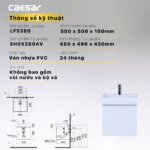 Tủ lavabo CAESAR EH05380AV treo tường - Ảnh 6