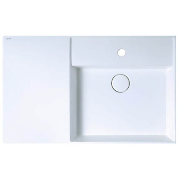 Chậu rửa mặt lavabo CAESAR LF5384 đặt bàn (bao gồm ống xả và nắp sứ)