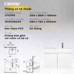 Tủ lavabo CAESAR EH05382AV treo tường - Ảnh 8