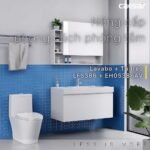 Bộ tủ lavabo CAESAR LF5386 + EH05386AV treo tường - Ảnh 4