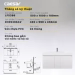Bộ tủ lavabo CAESAR LF5386 + EH05386AV treo tường - Ảnh 7