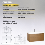 Tủ lavabo CAESAR EH05386DWV treo tường - Ảnh 6