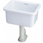 Chậu giặt CAESAR SS558AS, xả thoát sàn (bao gồm bộ xả BF559S)