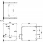 Thanh tay vịn TOTO T114CU22R#MLA/ T110D3R (x4) (loại có thể bật lên) - Ảnh 6
