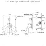 Van điều chỉnh nhiệt độ TOTO TBG08304VA/ TBN01001B (kèm phụ kiện âm tường) - Ảnh 2
