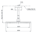 Bát sen gắn trần TOTO TBW07003A1 dòng G tròn 300mm - Ảnh 2