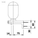 Vòi xà phòng TOTO TS125RV loại gắn tường - Ảnh 4