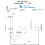 Ống thải nước chữ P TOTO TVLF402 - Ảnh 2