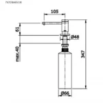 Vòi xà phòng TOTO TX728AEV1Z loại gắn chậu - Ảnh 6