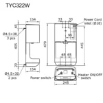 Máy sấy tay TOTO TYC322W - Ảnh 6