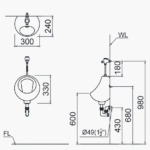 Bồn tiểu nam CAESAR U0210 treo tường, thoát ngang - Ảnh 8