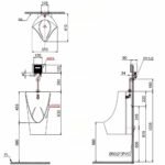 Bồn tiểu nam CAESAR U0232 treo tường, cấp nước trên, thoát ngang - Ảnh 8