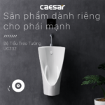 Bồn tiểu nam CAESAR U0232 treo tường, cấp nước trên, thoát ngang - Ảnh 5