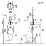 Bồn tiểu nam CAESAR U0266 treo tường, thoát ngang - Ảnh 7