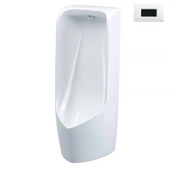 Bồn tiểu nam CAESAR U0296 đặt sàn, kèm van xả cảm ứng A640, thoát sàn