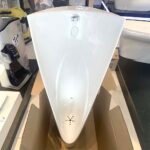 Bồn tiểu nam CAESAR UA0237 treo tường, kèm van xả cảm ứng A655B-RA, thoát ngang - Ảnh 5