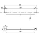 Giá treo khăn TOTO YT408S6RV dòng L vuông - Ảnh 5