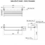 Giá treo khăn TOTO YTS408BV (2 tầng) dòng L vuông - Ảnh 6