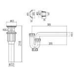 Bộ xả lavabo INAX A-325PS (A325PS) nhựa - Ảnh 2