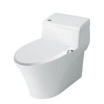 Bồn cầu INAX AC-1017R+CW-S15VN/ BW1 (AC1017R) 1 khối nắp rửa cơ S15VN xả gạt