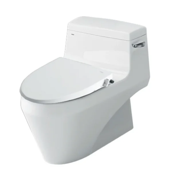 Bồn cầu INAX AC-1135+CW-S15VN/ BW1 (AC1135VN) 1 khối nắp rửa cơ S15VN, xả gạt