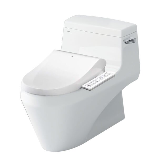 Bồn cầu INAX AC-1135+CW-H17VN/ BW1 (AC1135) 1 khối nắp điện tử CW-H17VN (xả gạt)