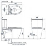 Bồn cầu INAX ACT-602+CW-S32VN/ BW1 (ACT602VN) 2 khối, nắp rửa cơ CW-S32VN , xả không chạm - Ảnh 2
